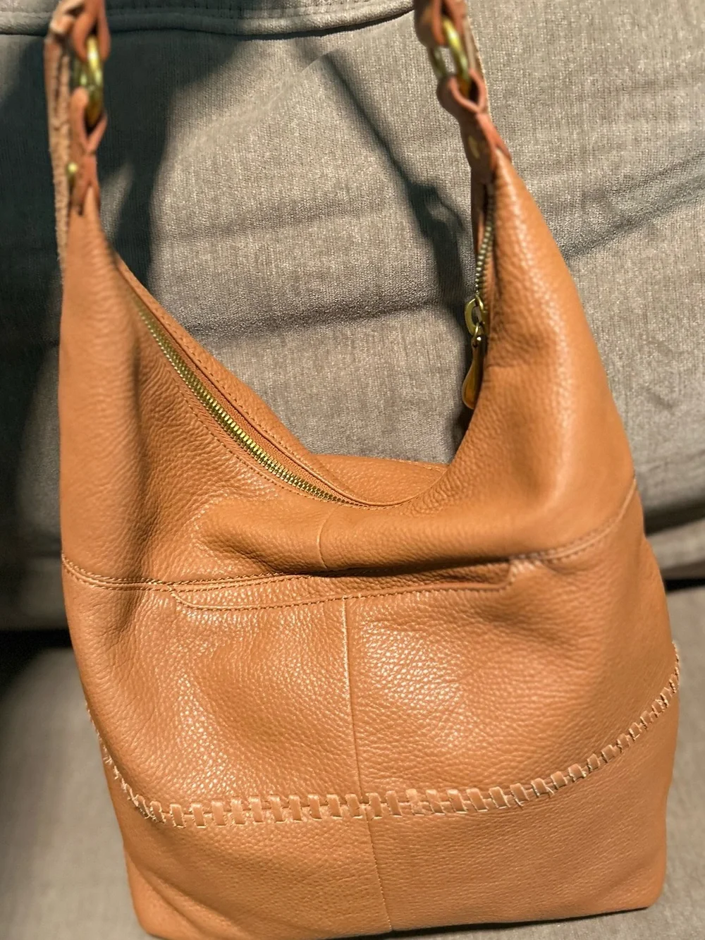 HOBO Entwine Leather Cognac Bag LIKE NEW